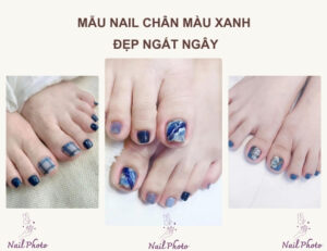 Top 89+ mẫu móng chân đẹp màu xanh được yêu thích nhất