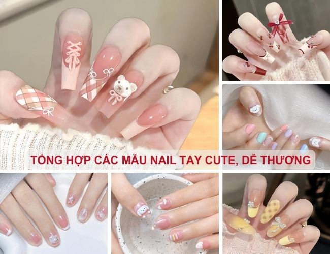 119+ Mẫu Móng Tay Cute, Nail Dễ Thương Đơn Giản Đẹp Nhất