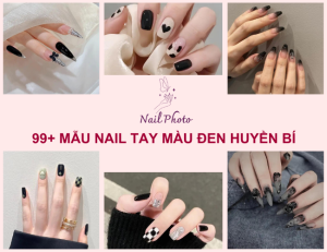 99+ mẫu nail tay màu đen huyền bí, cá tính không thể bỏ qua