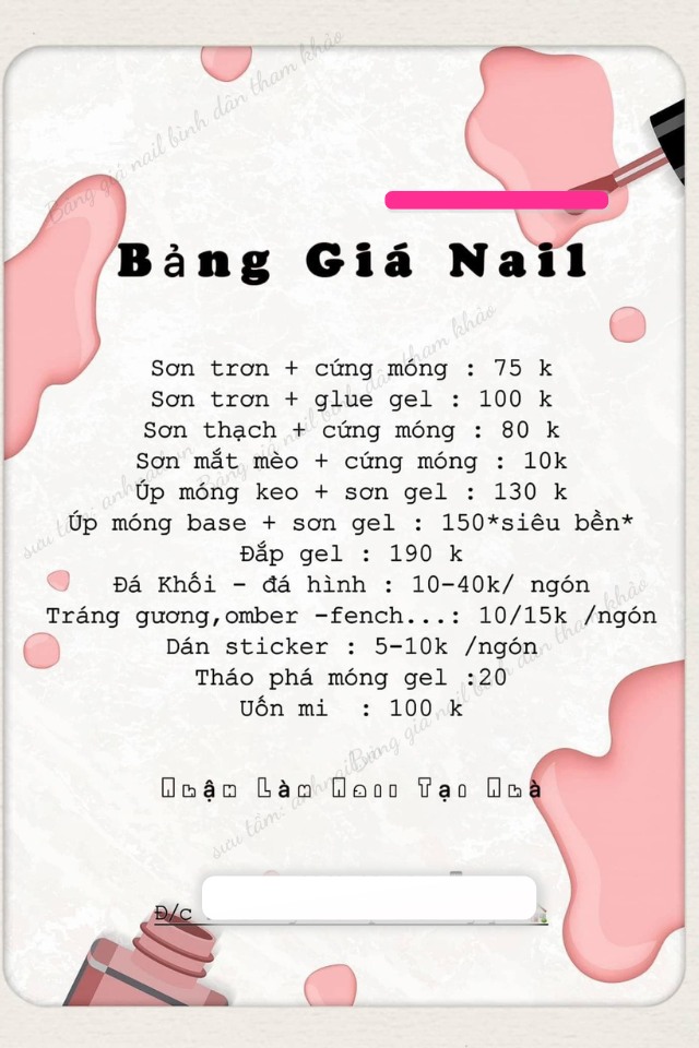 Bảng giá làm nail bình dân cho chị em