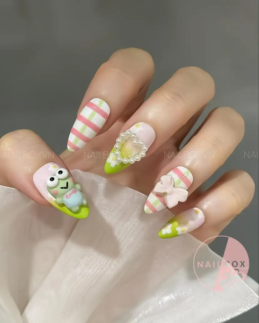 mẫu nail box đẹp đơn giản cá tính 