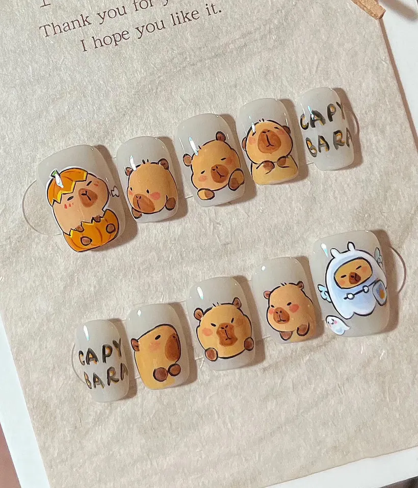 Nail chân capybara bắt mắt 1