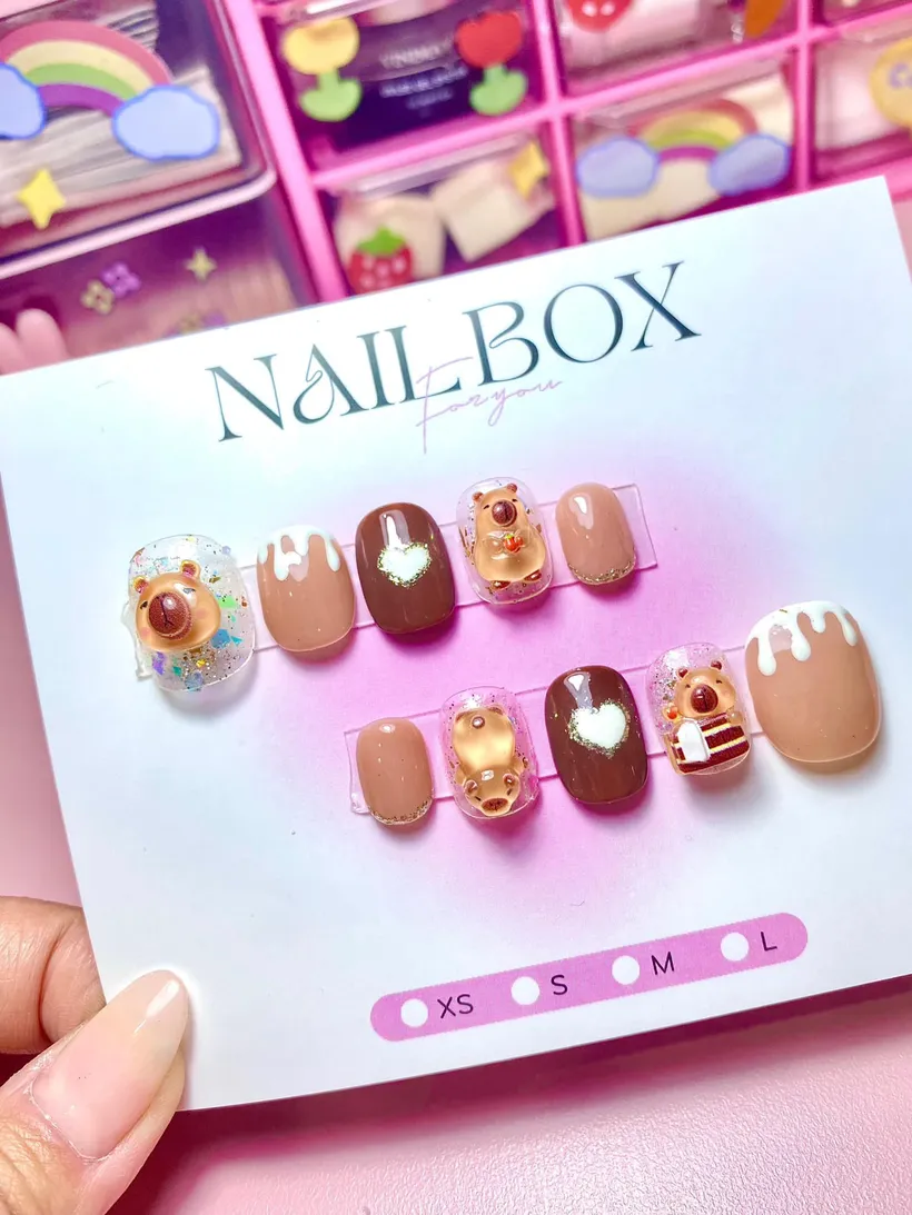 nail chân capybara dễ thương 2