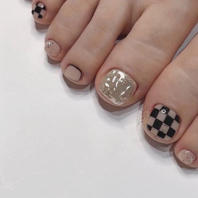 nail chân kẻ đẹp nhẹ nhàng