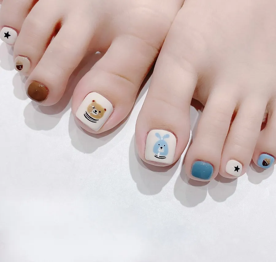 bộ sưu tập nail chân cute 9