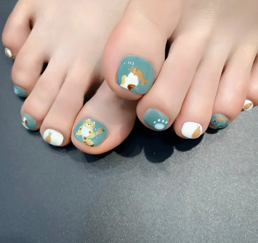 bộ sưu tập nail chân cute