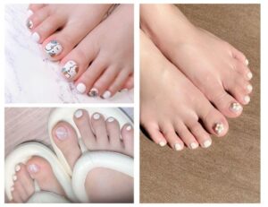 Tổng hợp 166+ mẫu nail chân màu trắng tôn da dễ thương nhất