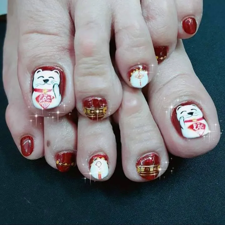 mẫu nail tết xinh ấn tượng