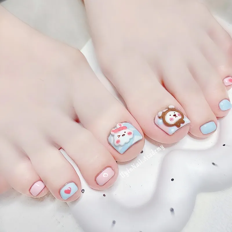 nail chân vẽ hoạt hình