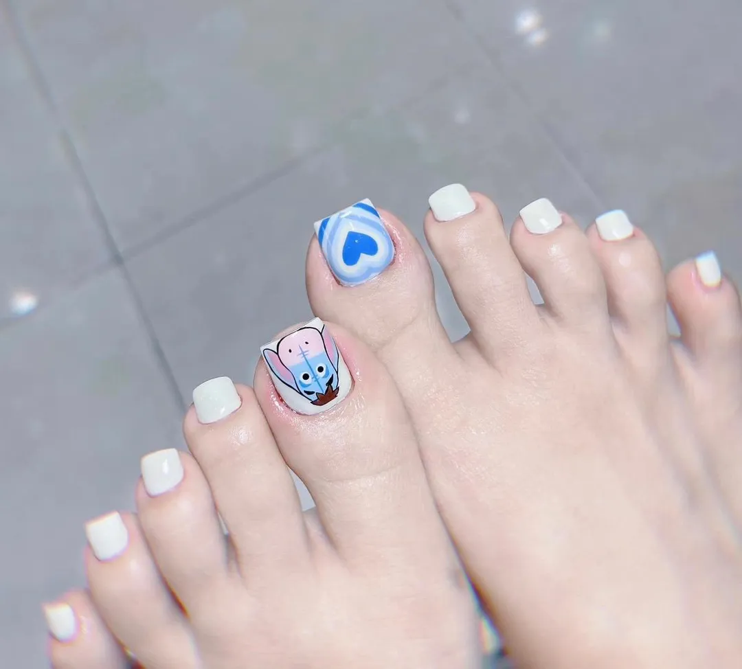 mẫu nail chân xinh đơn giản 1 