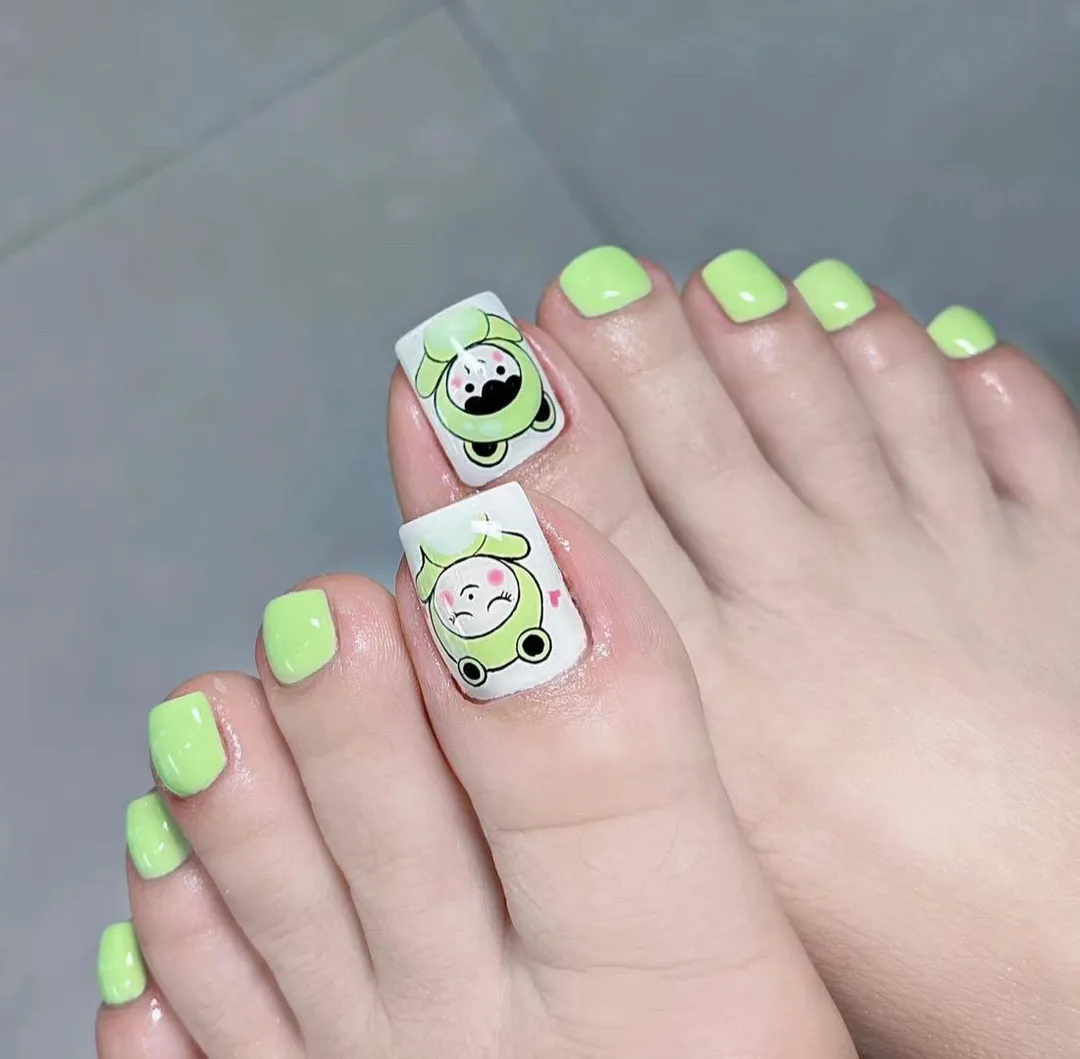 mẫu nail chân xinh cute