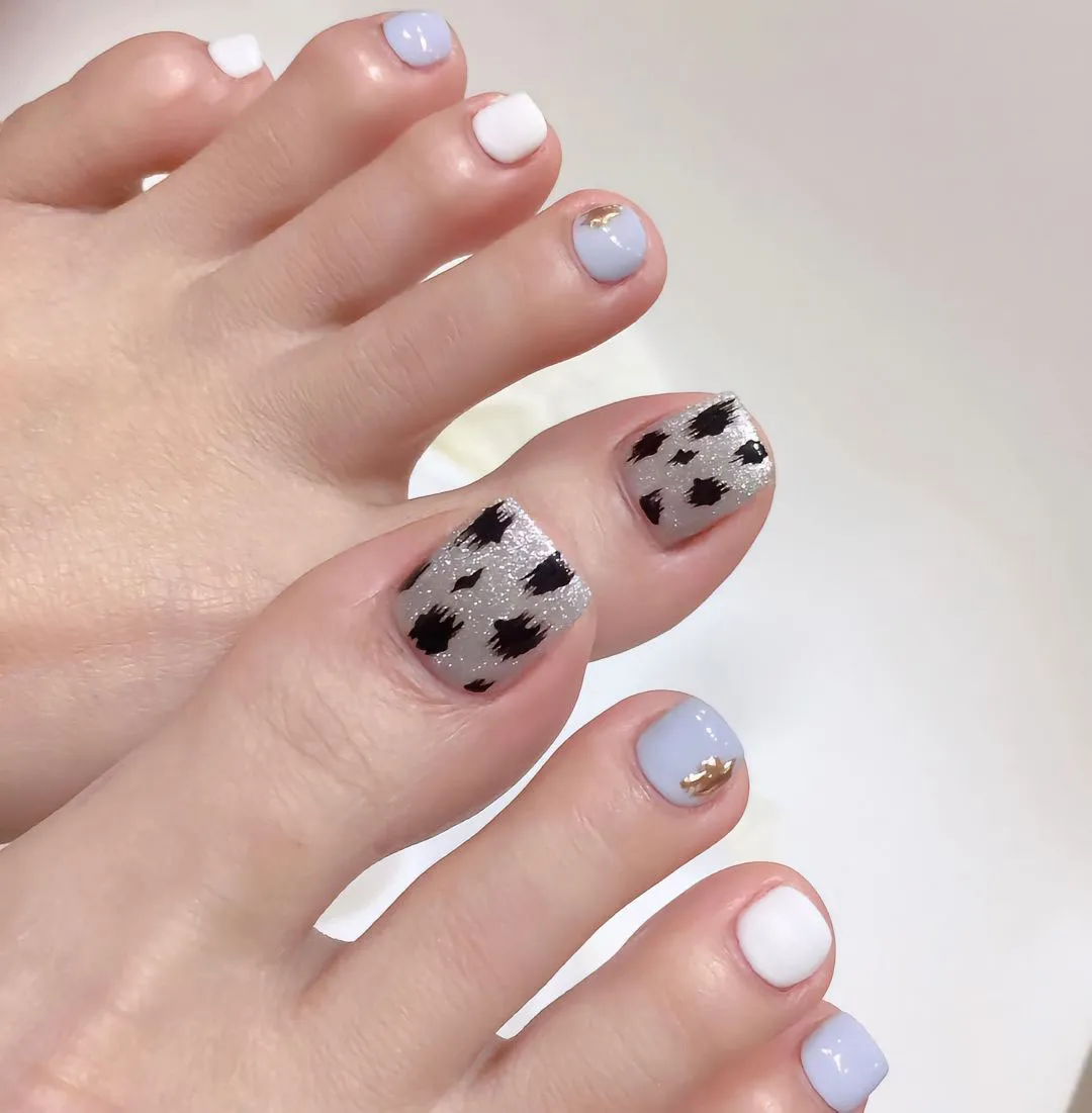 mẫu nail chân xinh đơn giản cute