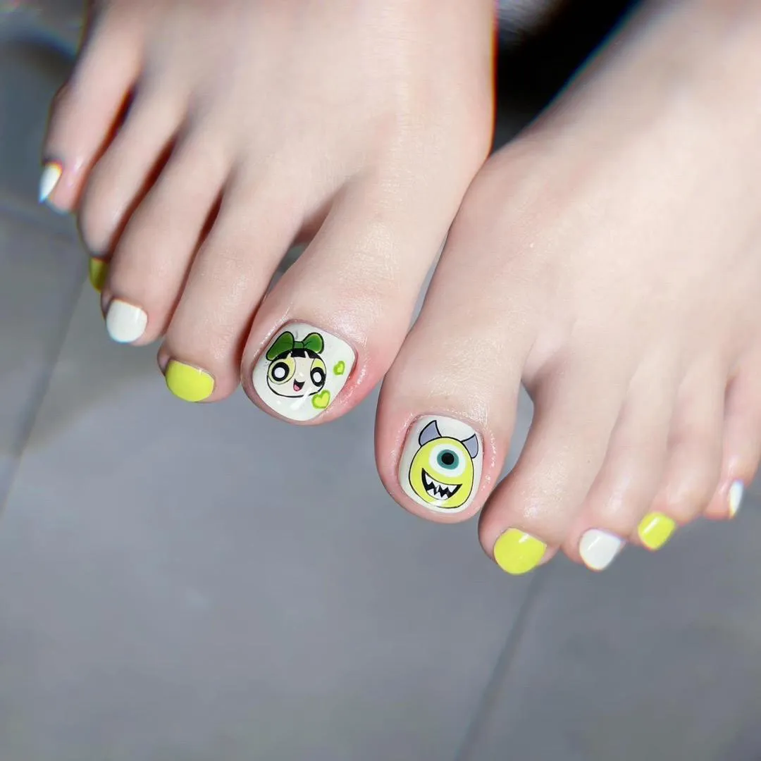 mẫu nail chân xinh cute 2