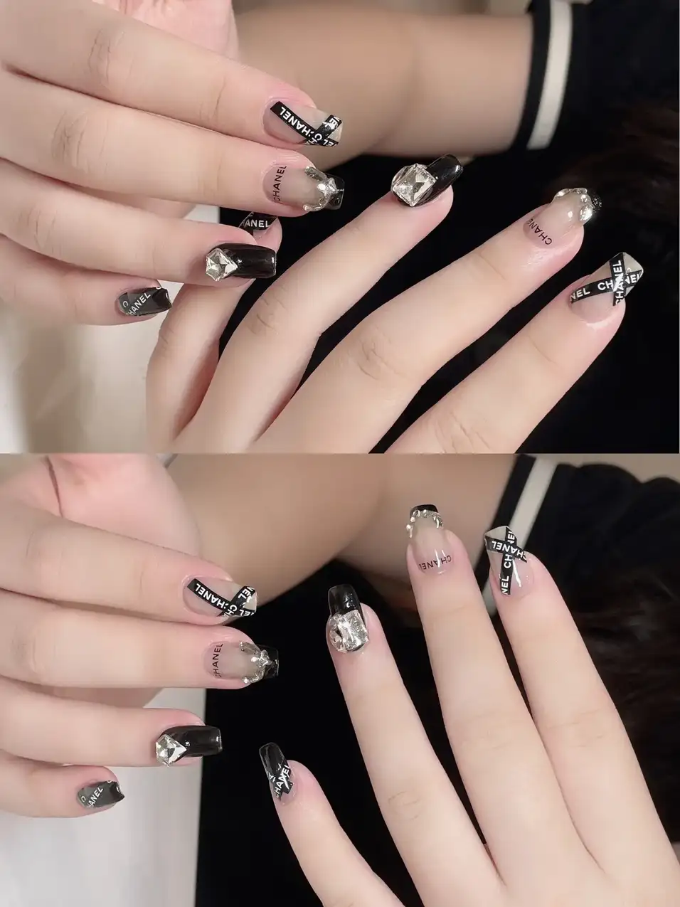 mẫu nail chanel đẹp sang trọng