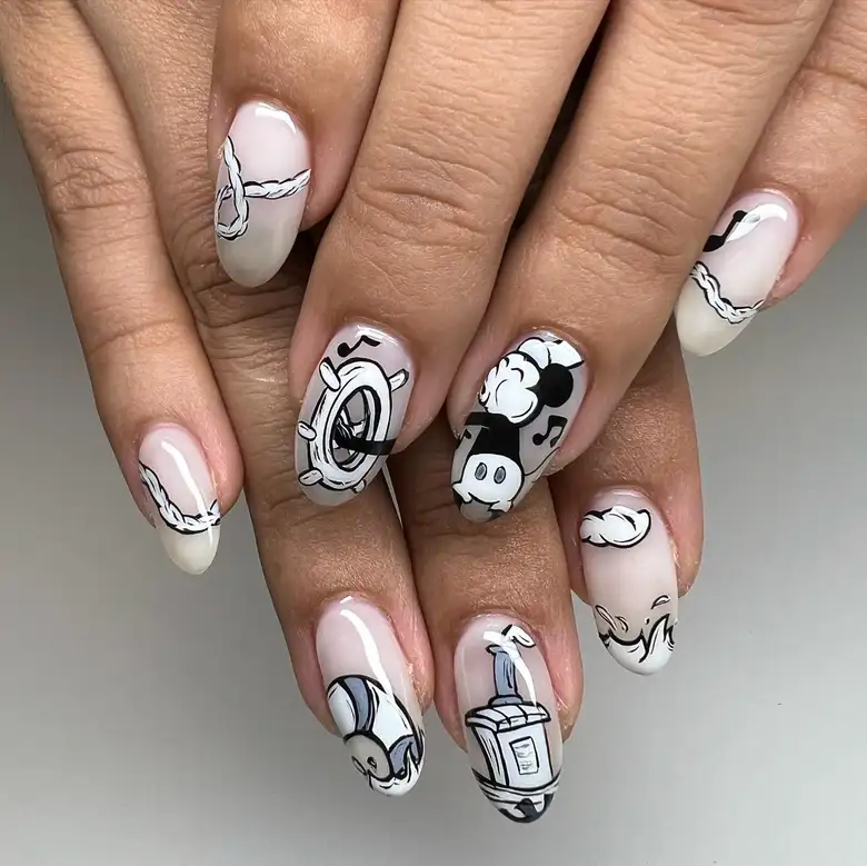 chuột mickey nail kinh điển