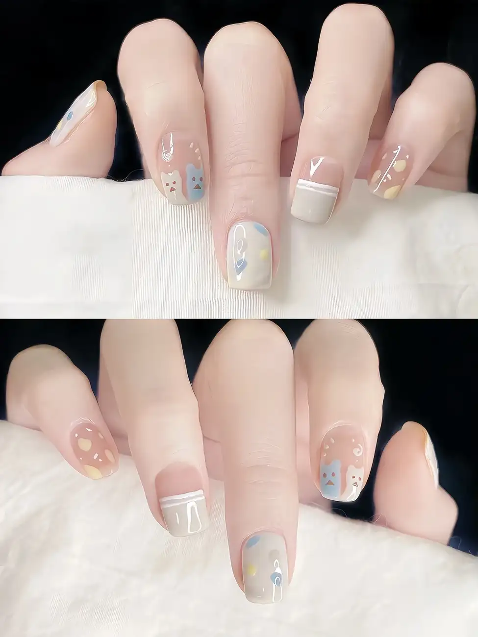 mẫu nail đơn giản cá tính nghệ thuật