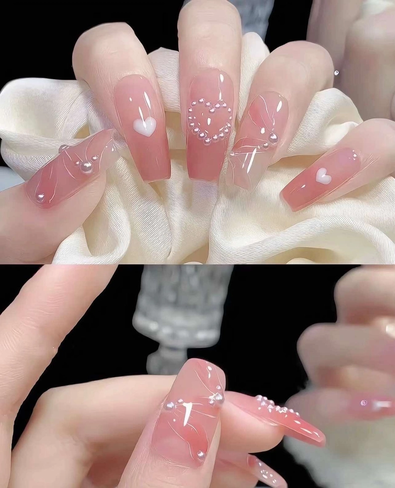 mẫu nail màu pastel đẹp cute