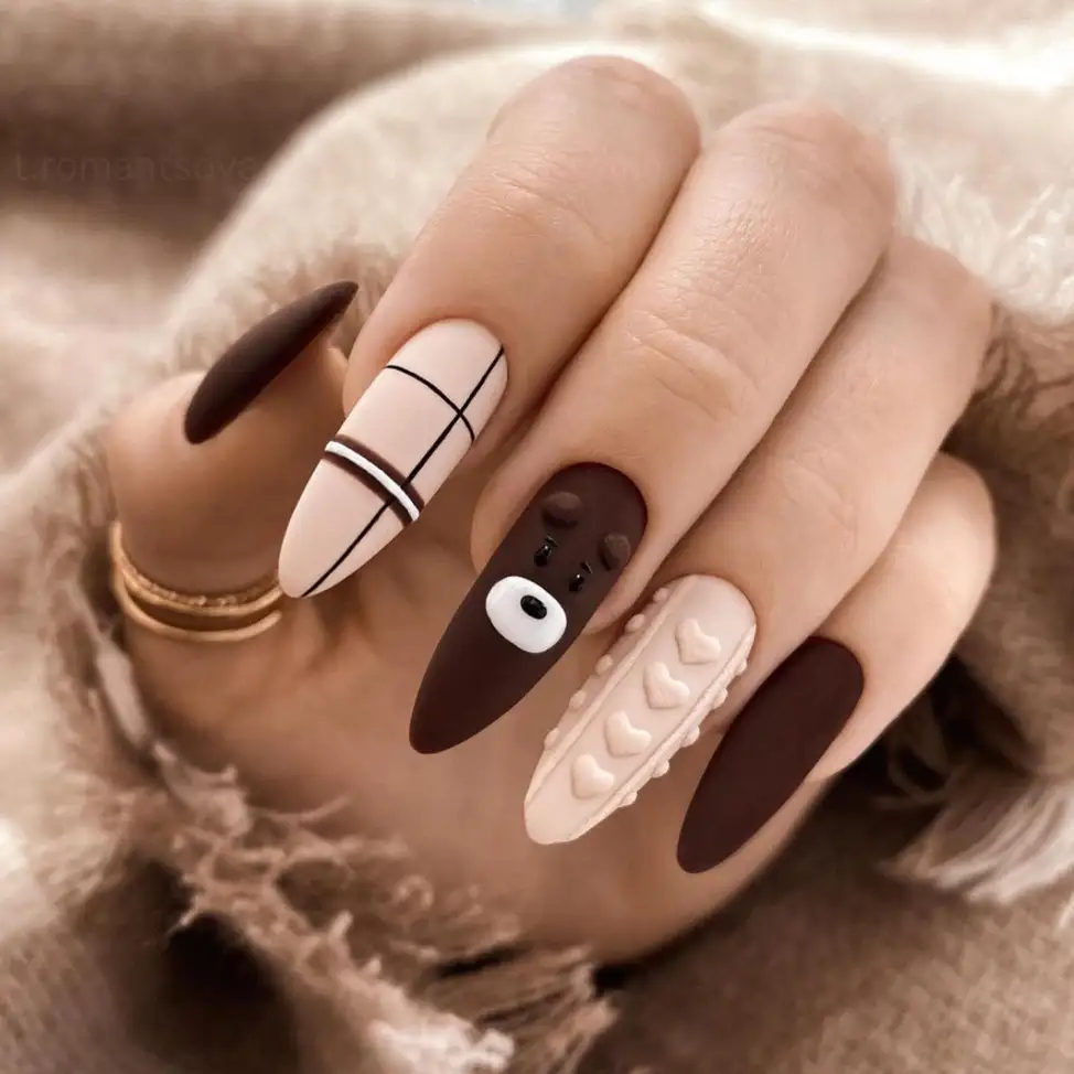 mẫu nail tay cho da ngăm được thiết kế tinh tế