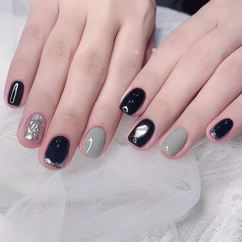 mẫu nail móng tay vuông cá tính 