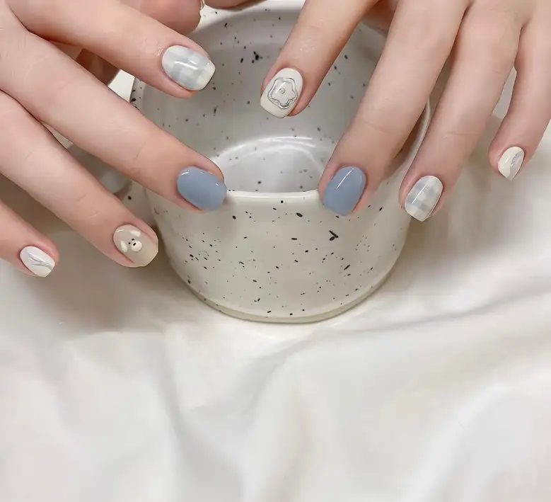 mẫu nail móng tay vuông sáng tạo