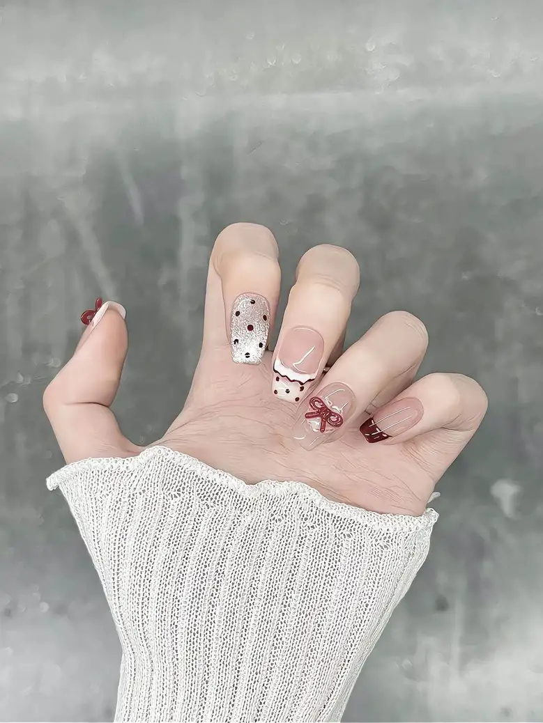 mẫu nail vuông dài quyền lực