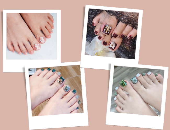 Xem ngay 56+ mẫu vẽ hoa móng chân đẹp, ấn tượng HOT trend