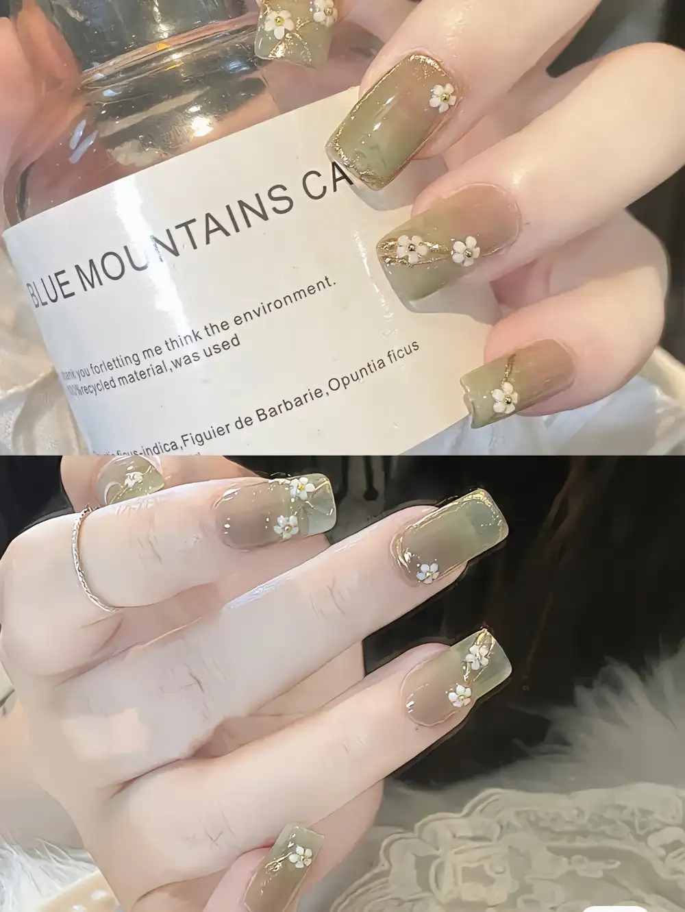 mẫu nail hoa cúc đẹp xinh xắn