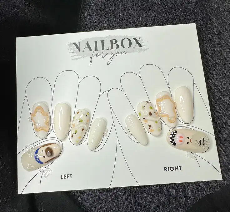 nail box màu trắng tinh khiết