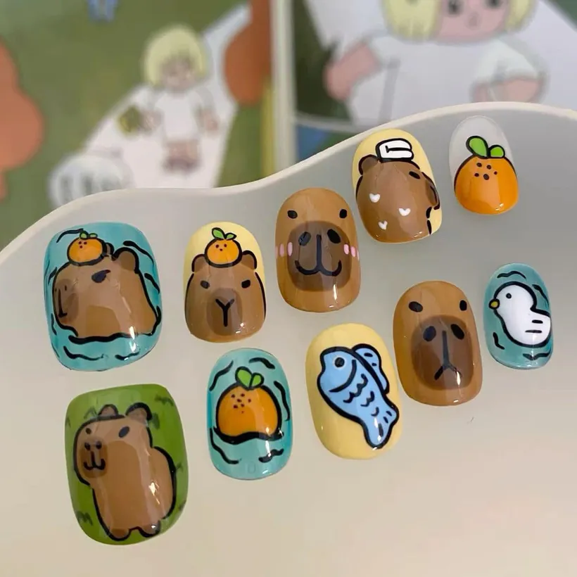 Nail chân capybara cute 2