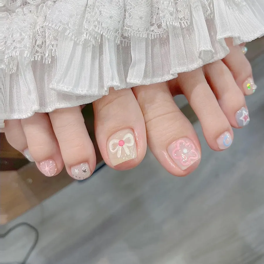 mẫu nail chân cute đẹp nhất 5