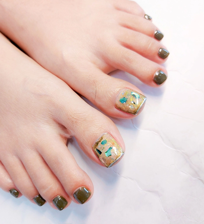 nail chân đi biển bắt mắt