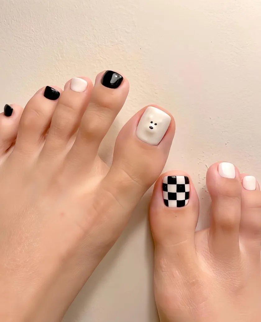 nail chân đơn giản ấn tượng