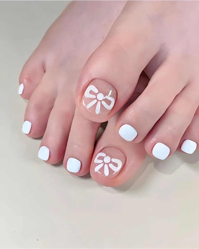 Mẫu nail chân đơn giản đẹp mắt