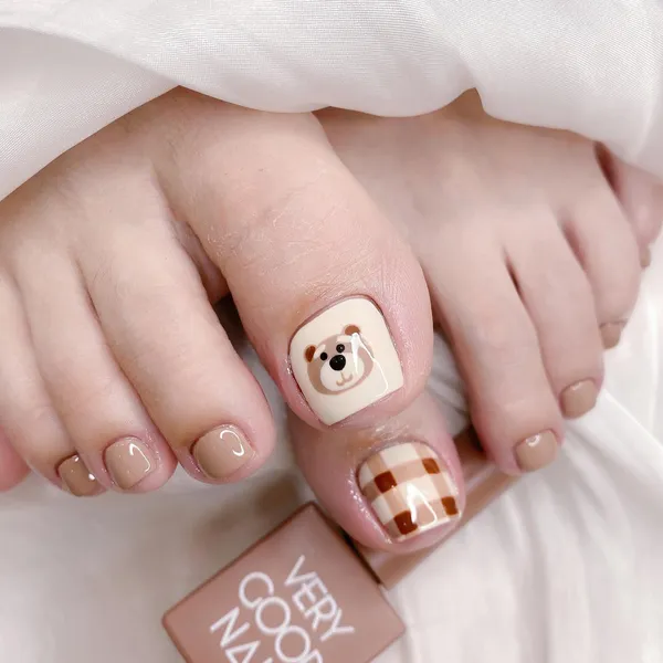 nail gấu cute đẹp mắt