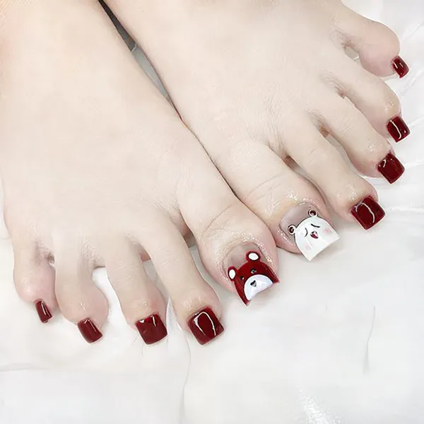 nail gấu nâu ấn tượng