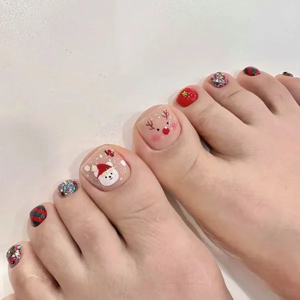 nail giáng sinh đơn giản đẹp