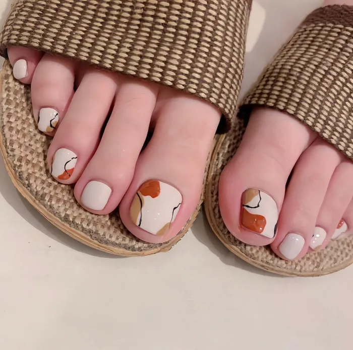 nail chân hàn quốc cute