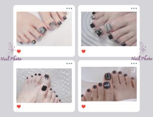 Tổng hợp 72+ mẫu nail chân màu đen được yêu thích nhất
