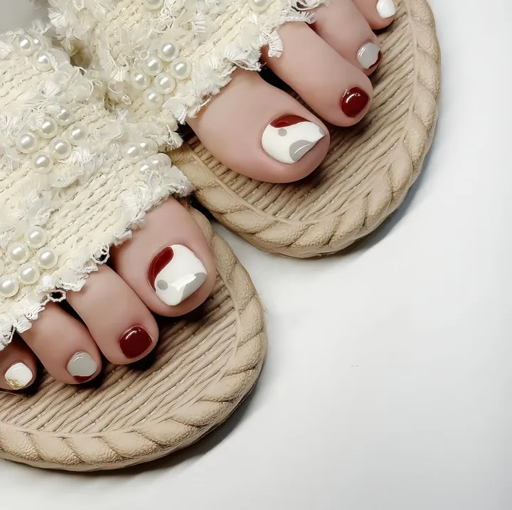 mẫu nail chân nhẹ nhàng 2