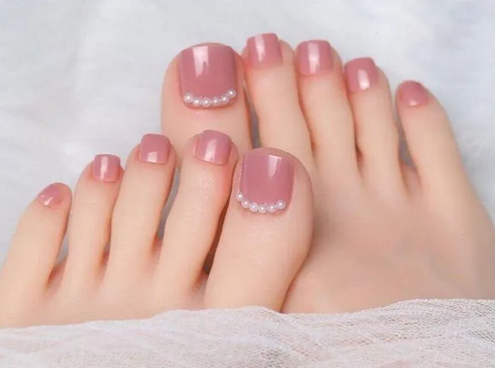 mẫu nail chân ombre 1