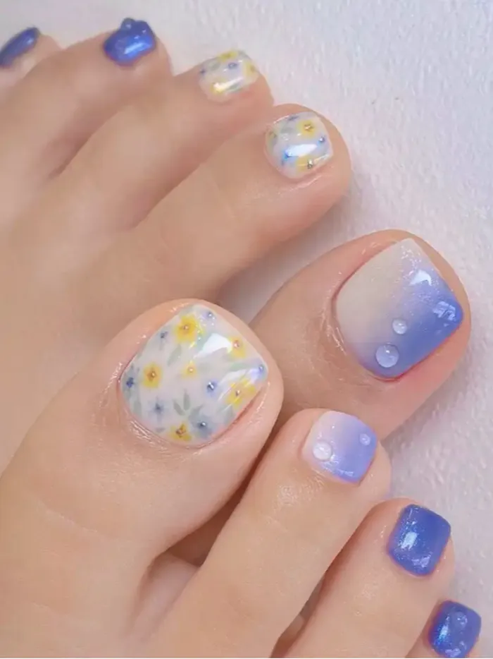 Những mẫu nail chân ombre phù hợp với mọi tone da