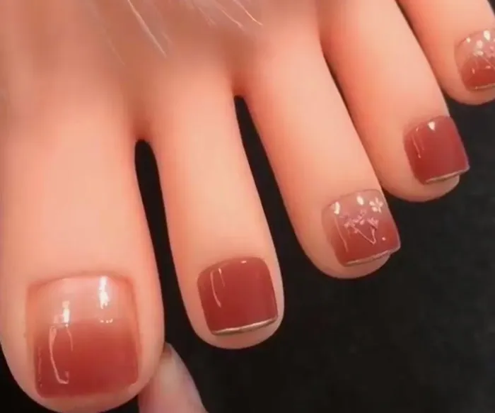 nail chân omber cực đẹp