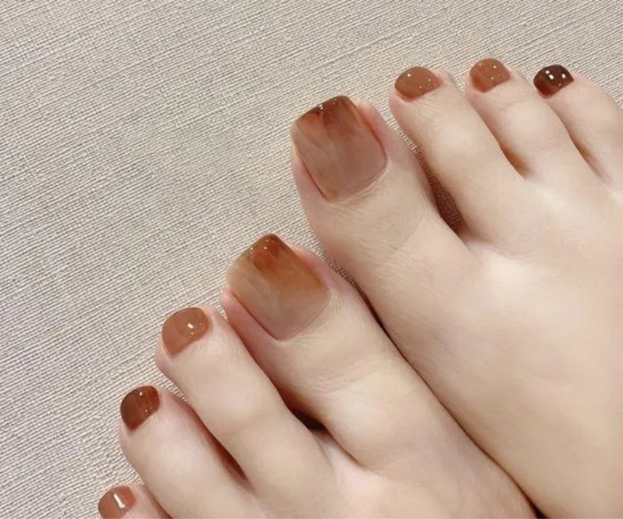 mẫu nail chân ombre đẹp nhẹ nhàng