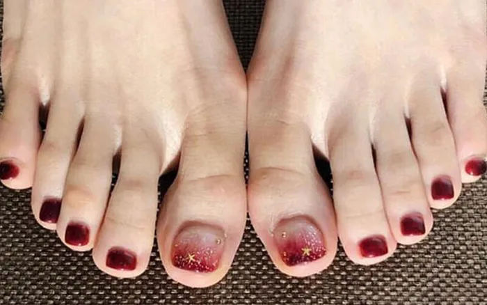 nail chân omber đẹp 2