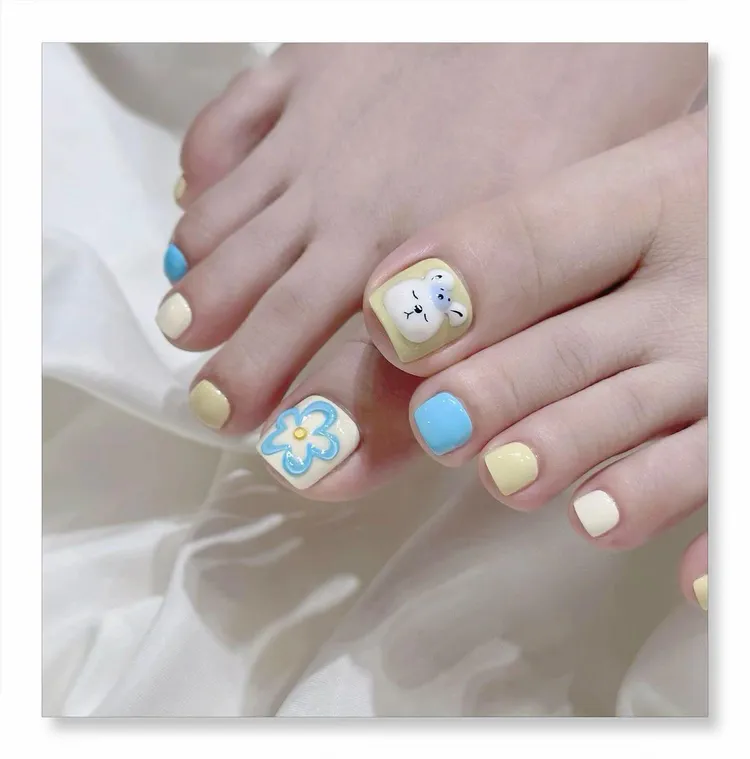 nail chân nhiều màu đẹp