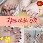 tổng hợp các mẫu nail chân tết 2025
