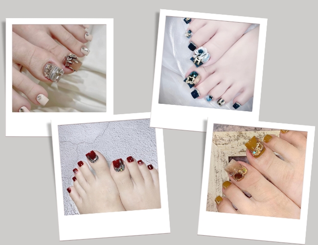 99+ mẫu nail chân trung niên thanh lịch không sợ lỗi mốt