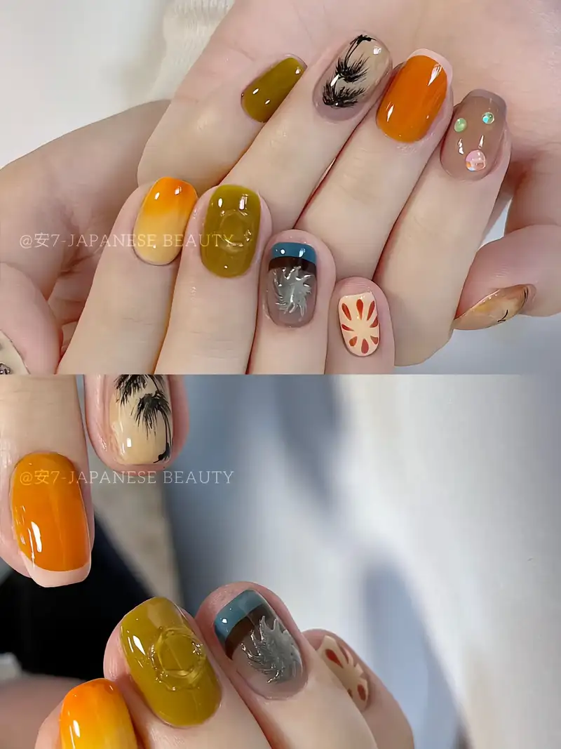 các mẫu nail đi biển đẹp tươi tắn 