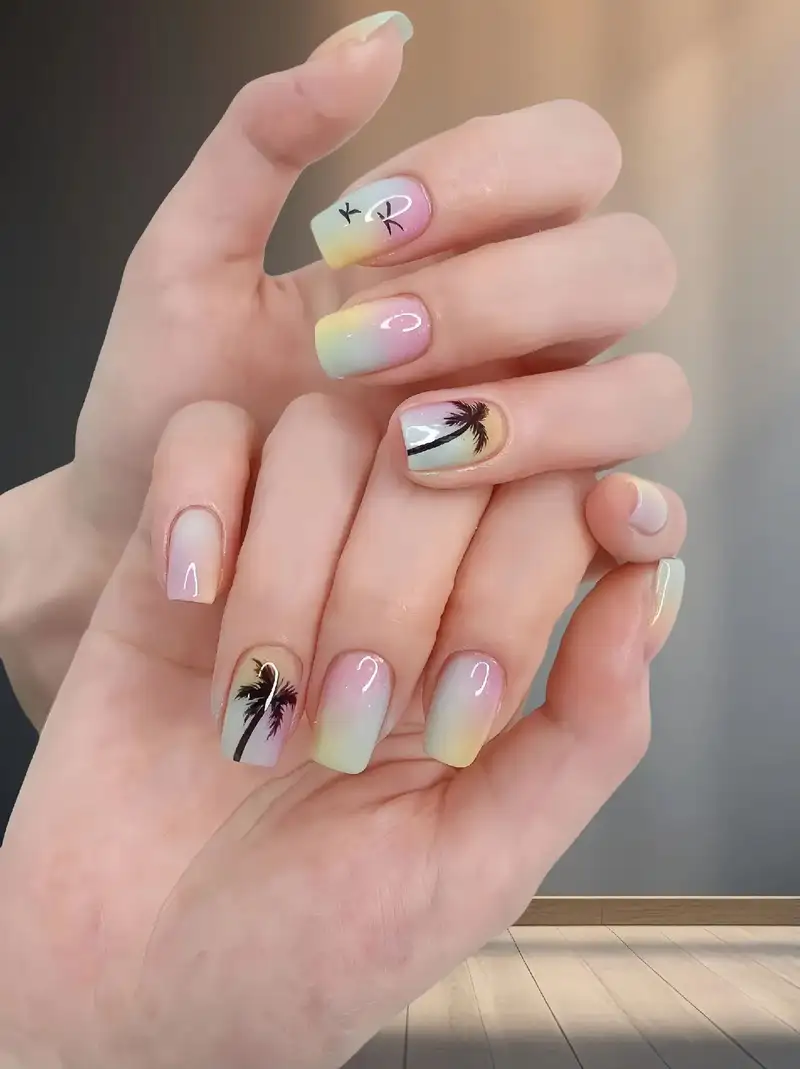 các mẫu nail đi biển đẹp mơ màng