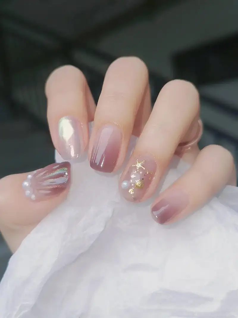 mẫu nail đi biển sống động